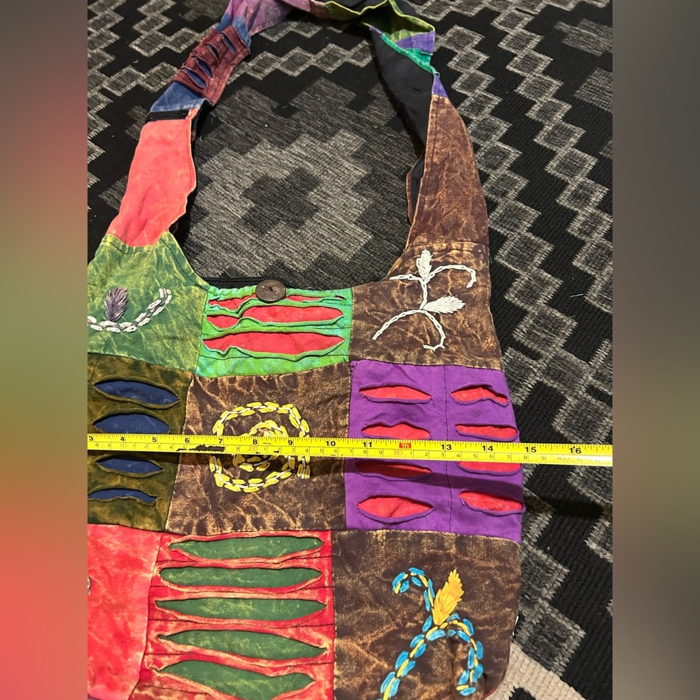 Rising International Multicolor Patchwork Shoulde… - image 5